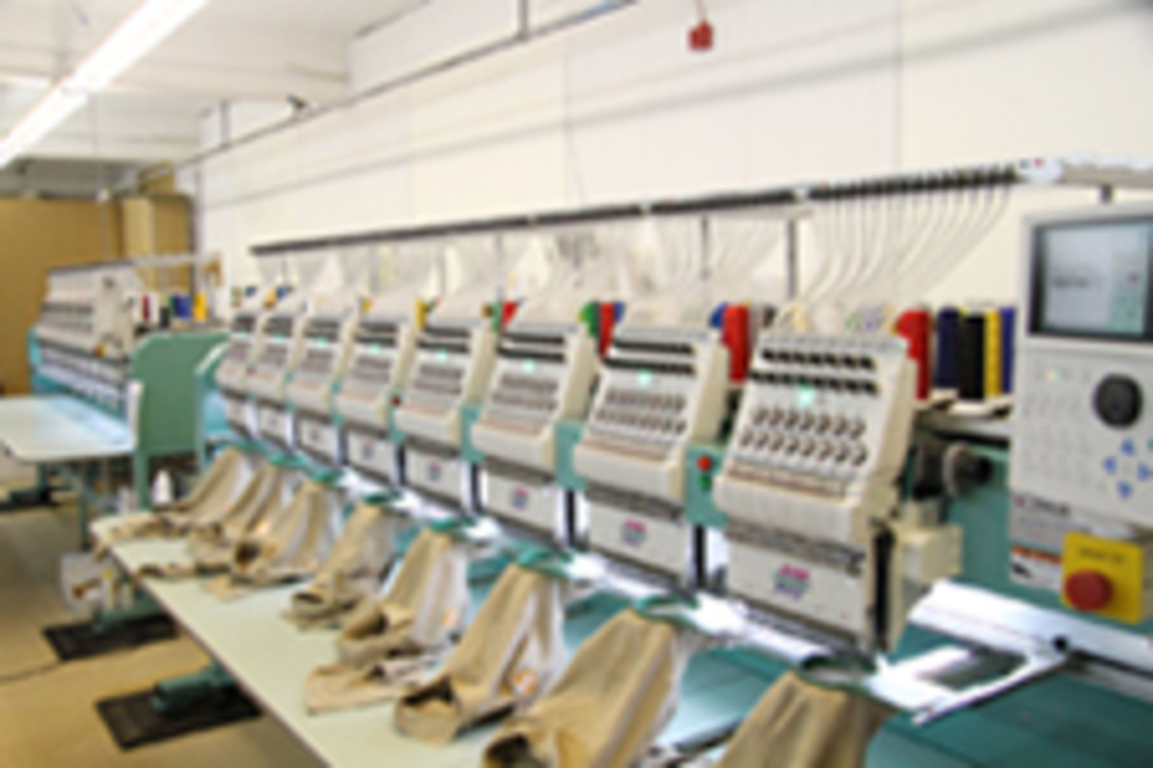 The EPCC only use Tajima embroidery machines, the best in the industry