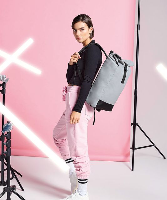 BagBase Reflective Roll-Top Backpack