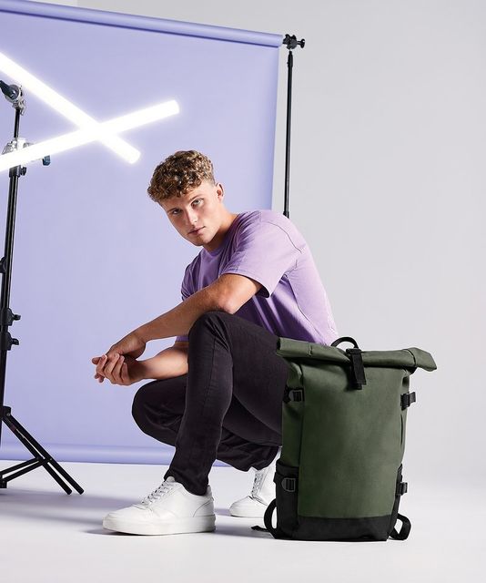 BagBase Block Roll-Top Backpack