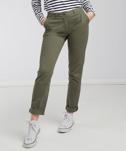 Front Row Ladies Stretch Chino Trousers