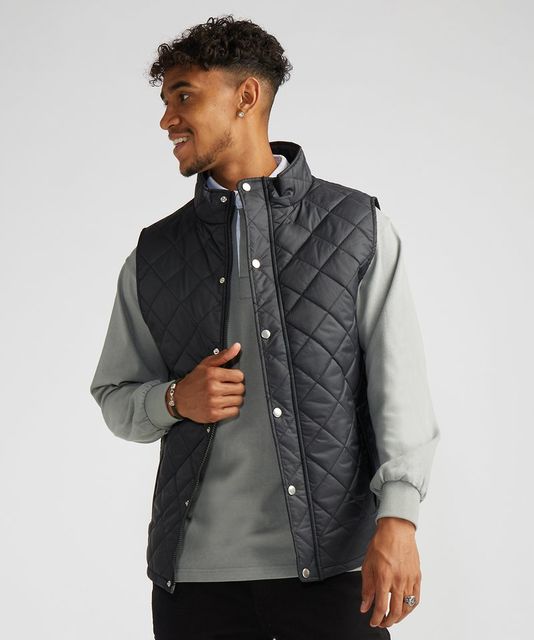 Front Row Diamond Quilted Gilet
