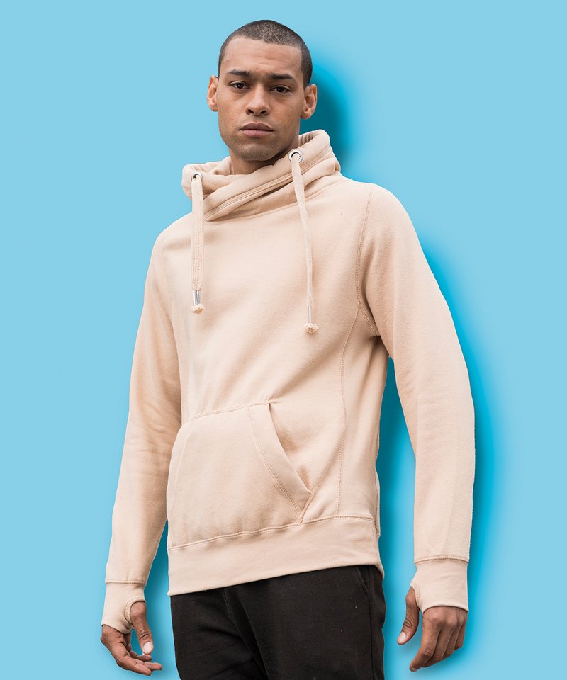 Funnel neck discount hoodie mens