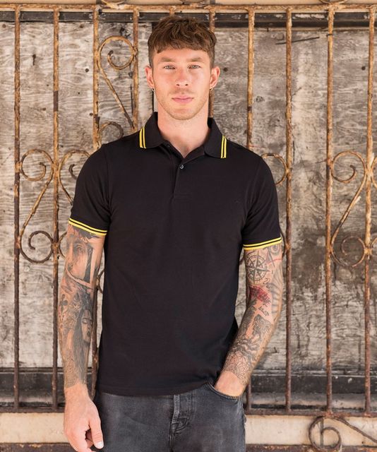 AWDis Stretch Tipped Piqué Polo Shirt