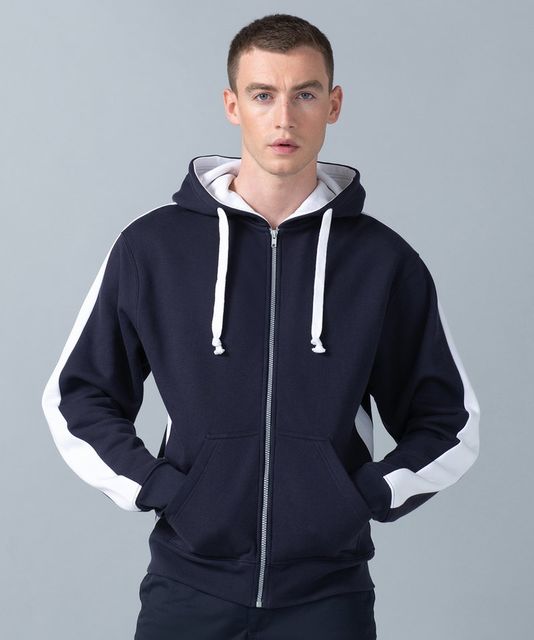 Finden and Hales Contrast Zip Hooded Sweatshirt