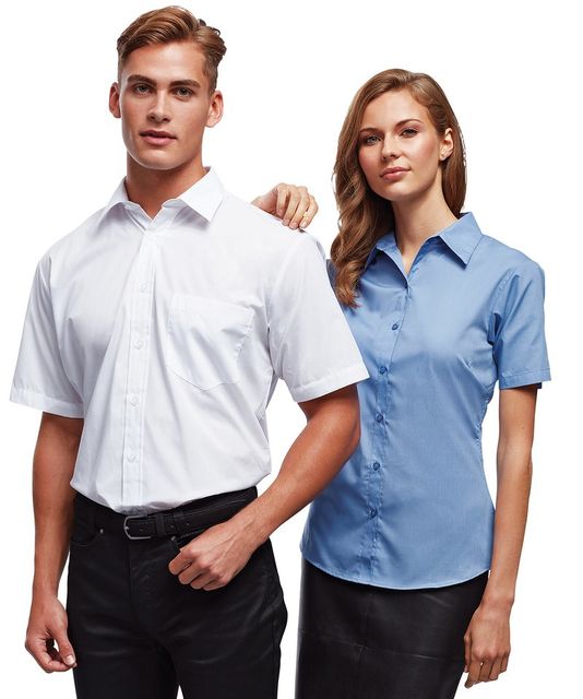 Premier Ladies Short Sleeve Poplin Blouse