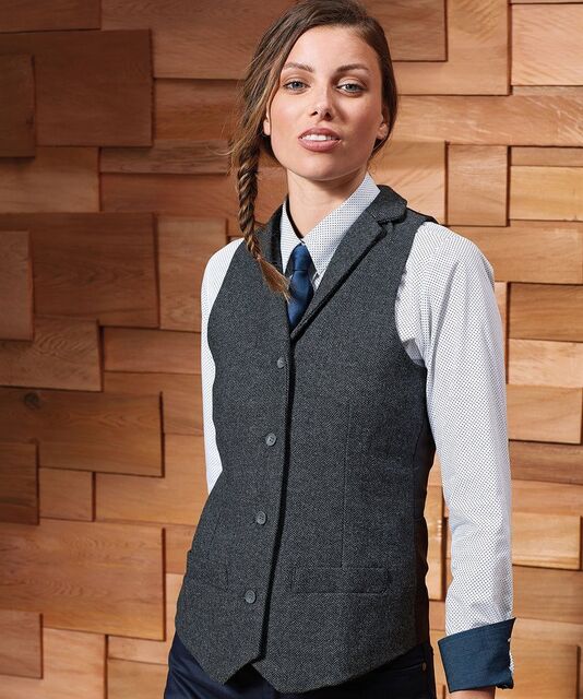 Premier Ladies Herringbone Waistcoat