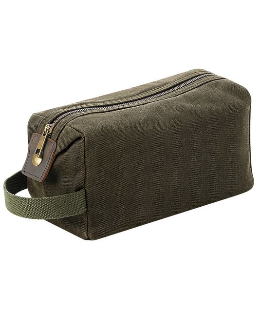 Quadra Heritage Waxed Canvas Wash Bag