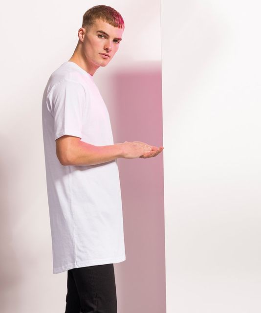 SF Men Longline Dipped Hem T-Shirt