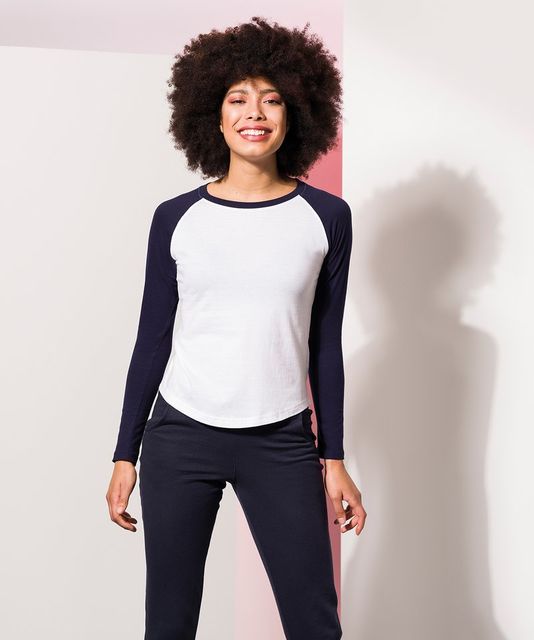 SF Ladies Long Sleeve Baseball T-Shirt