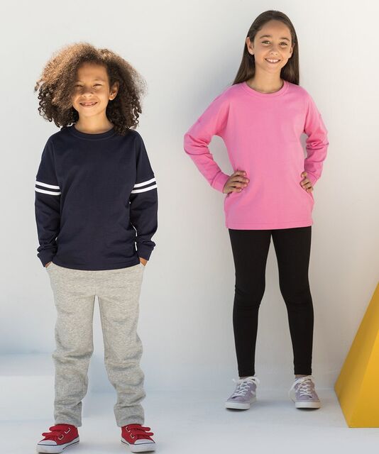 SF Minni Kids Drop Shoulder Slogan Top