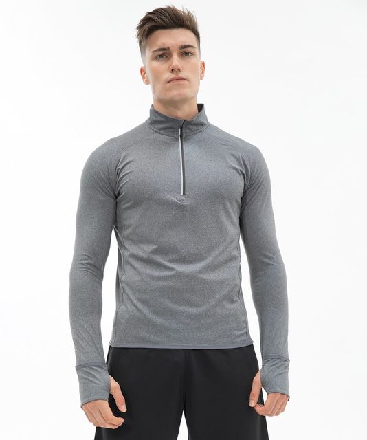 Tombo Long Sleeve Zip Neck Performance Top