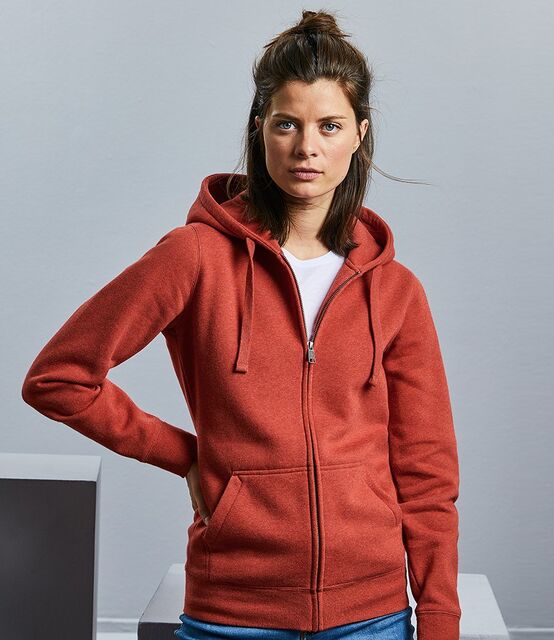 Russell Ladies Authentic Melange Zip Hoodie