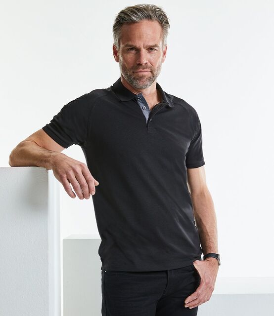 Russell HD Raglan Jersey Polo Shirt