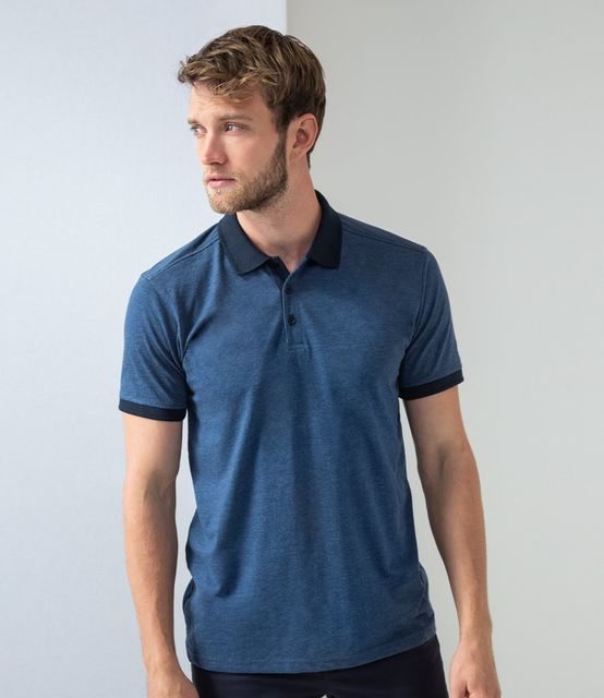 Henbury Contrast Tri-Blend Jersey Polo Shirt