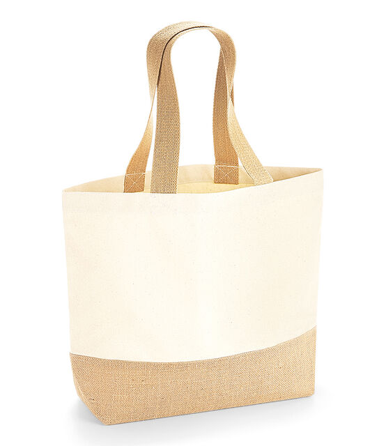 Westford Mill Jute Base Canvas Tote
