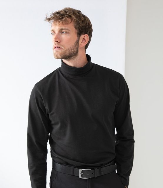 Henbury Long Sleeve Roll Neck Top