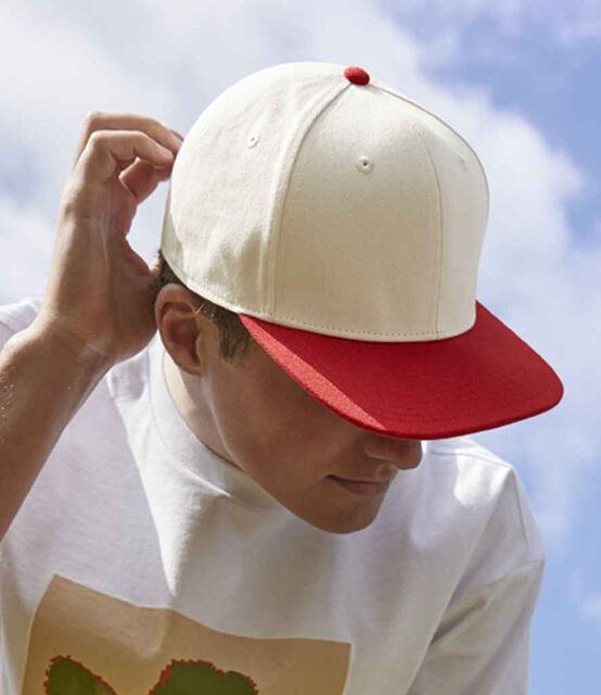 Beechfield Contrast Flat Peak 6 Panel Cap