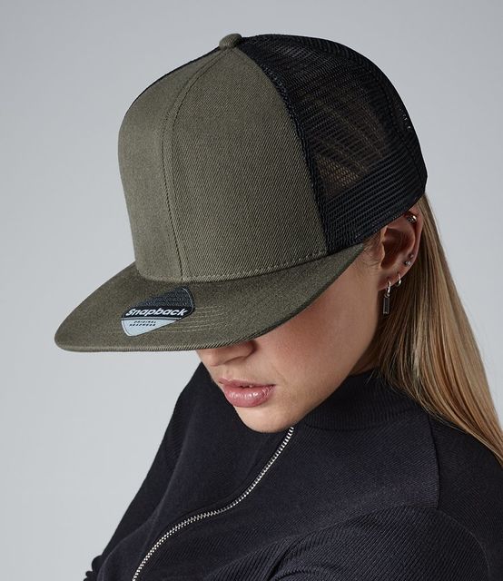 Beechfield Original Flat Peak 6 Panel Trucker Cap