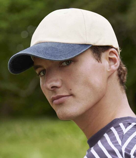 Beechfield Contrast Peak Low Profile Vintage Cap