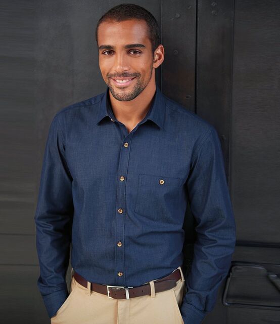 Brook Taverner Jasper Long Sleeve Chambray Shirt