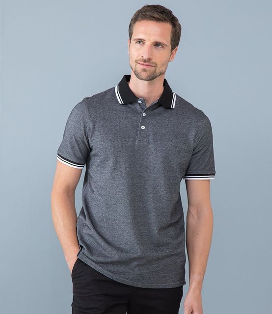 Henbury Two Tone Tipped Piqué Polo Shirt