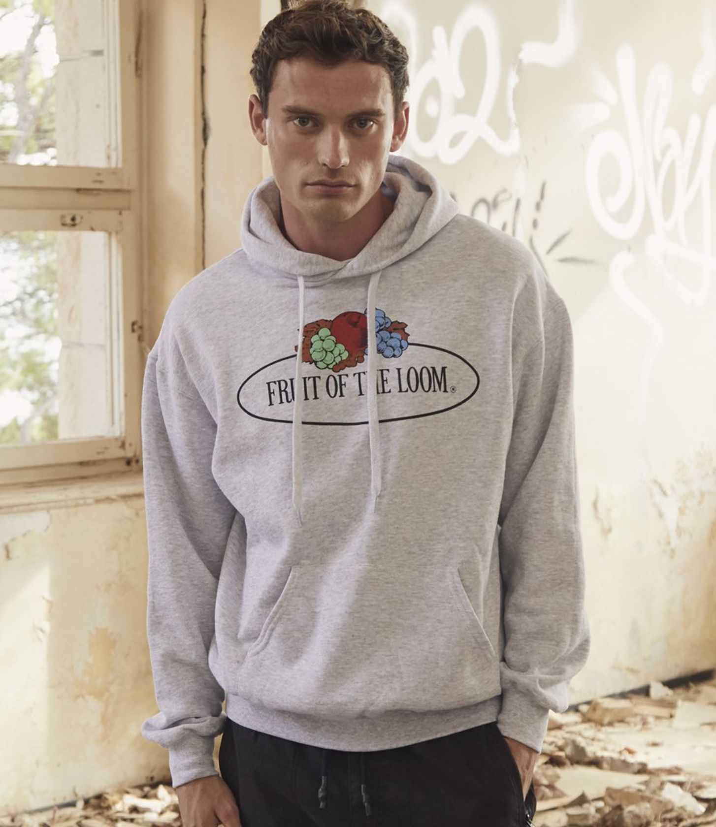 Fruit of the Loom Vintage Large Logo Hoodie
