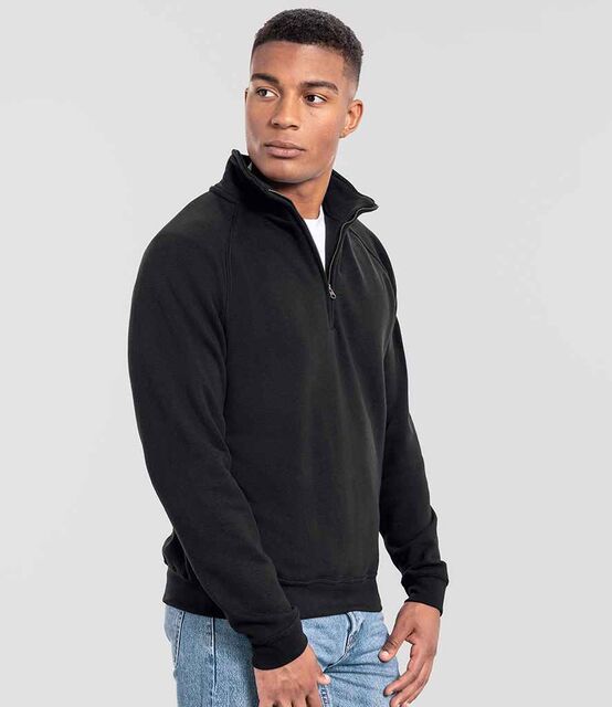 Fruit of the Loom Iconic Premium Zip Neck Sweatshirt
