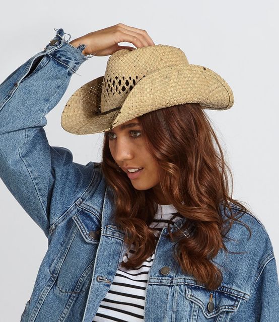 Beechfield Straw Cowboy Hat