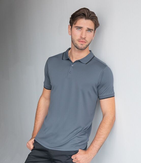 Henbury HiCool® Tipped Polo Shirt
