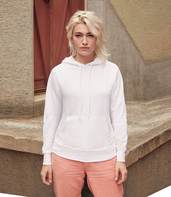 Fruit of the Loom Lady Fit Lightweight Hooded Sweatshirt