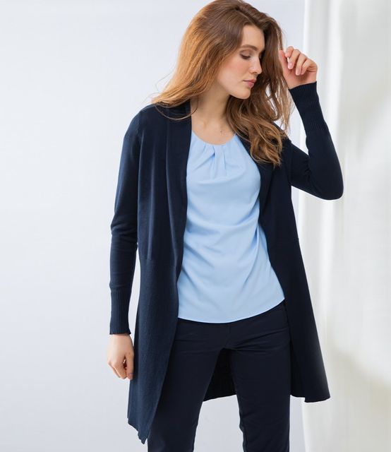 Henbury Ladies Longline Open Cardigan