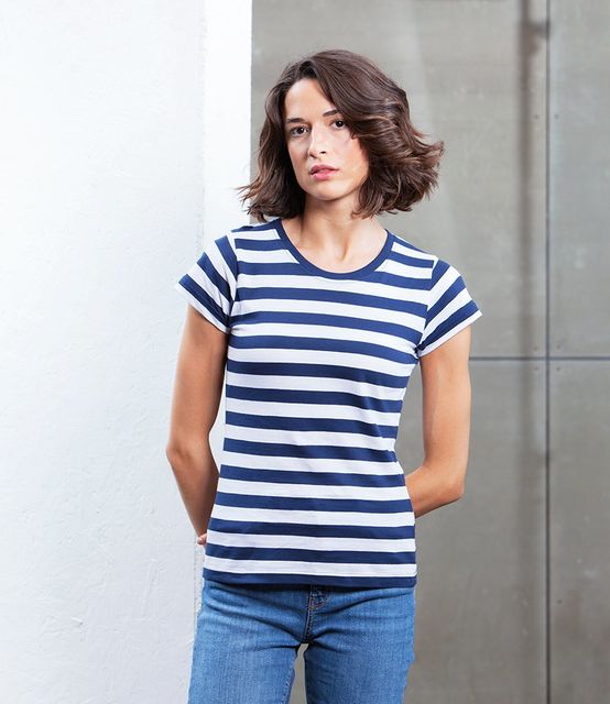 Mantis Ladies Stripy T-Shirt