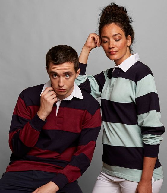 Front Row Sewn Stripe Rugby Shirt