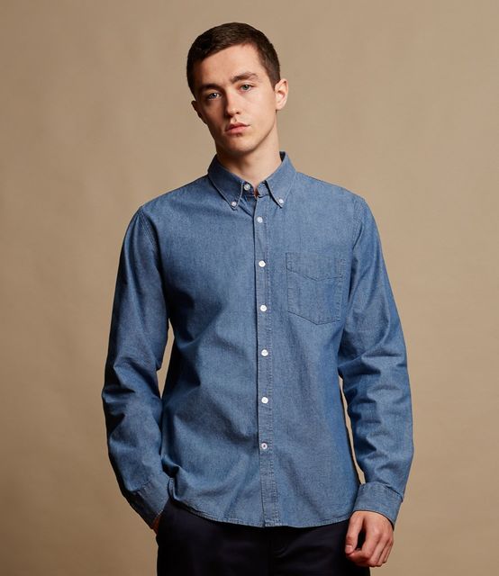 Front Row Classic Long Sleeve Chambray Shirt