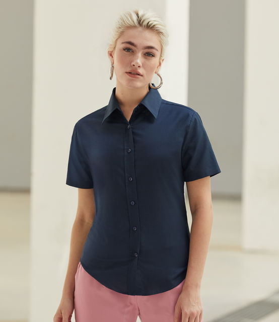 Fruit of the Loom Lady Fit Short Sleeve Oxford Shirt