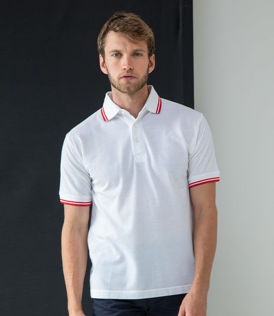 Henbury Tipped Poly/Cotton Piqué Polo Shirt
