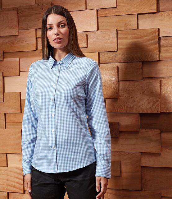 Premier Ladies Maxton Check Long Sleeve Shirt