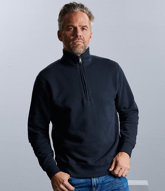Russell Authentic Zip Neck Sweatshirt