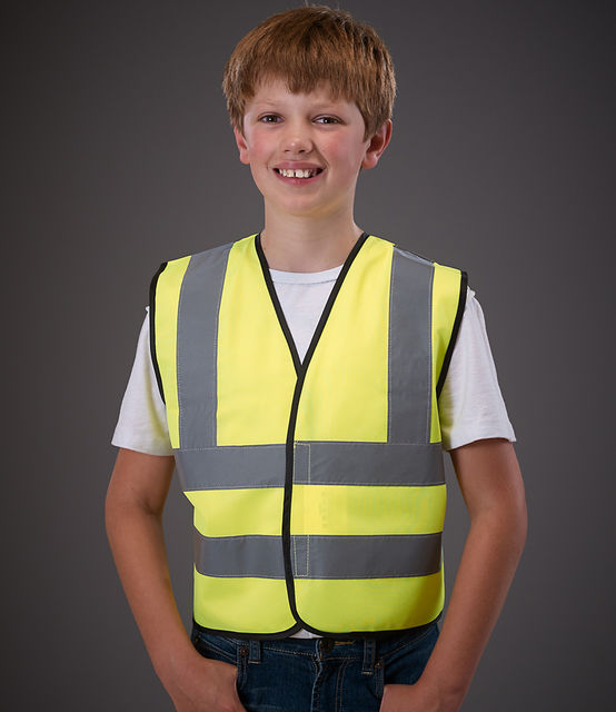 Yoko Kids Hi-Vis Two Band and Braces Waistcoat