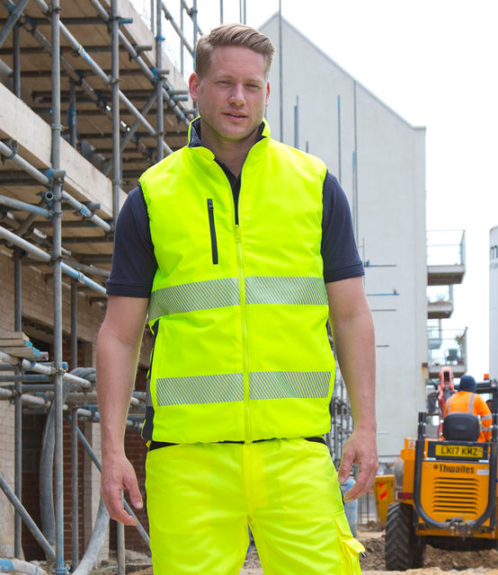 Result Safe-Guard Reversible Soft Padded Gilet
