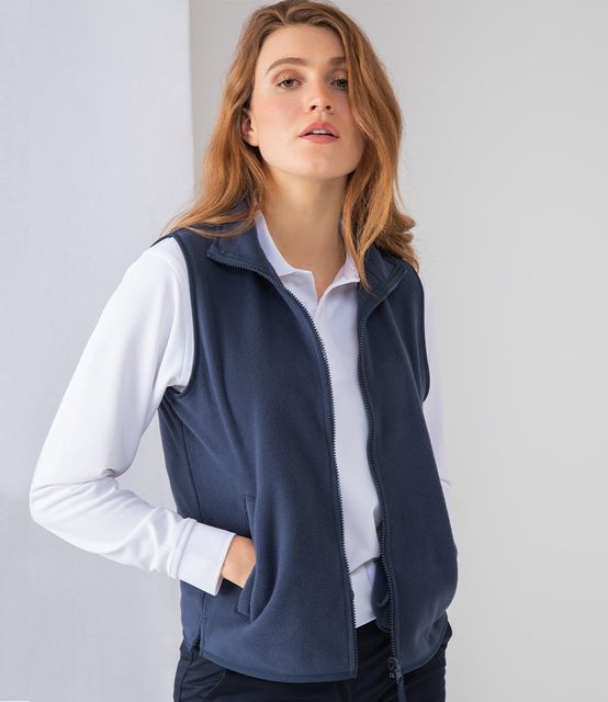 Henbury Ladies Sleeveless Micro Fleece Jacket