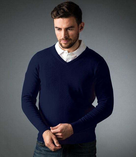 Glenmuir V Neck Cotton Sweater