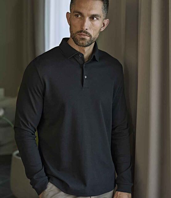 Tee Jays Pima Cotton Long Sleeve Polo Shirt