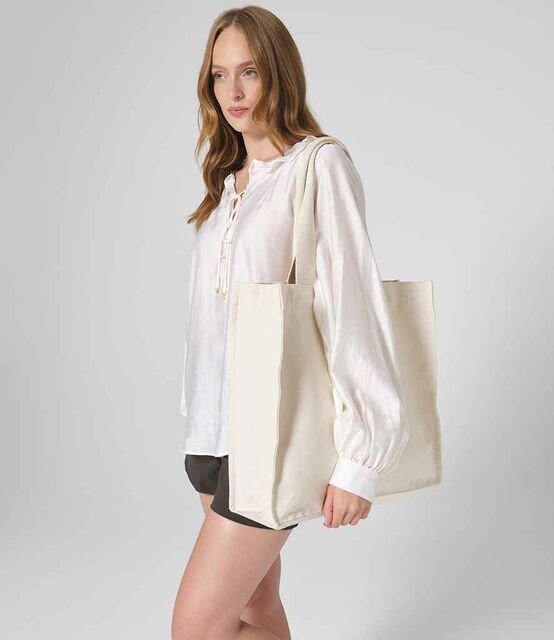 Westford Mill Chevron Handle Shopper