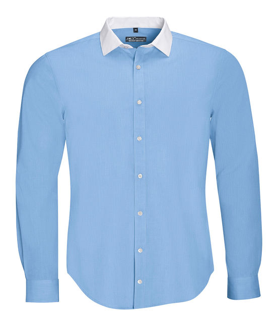 SOL'S Belmont Long Sleeve Contrast Poplin Shirt