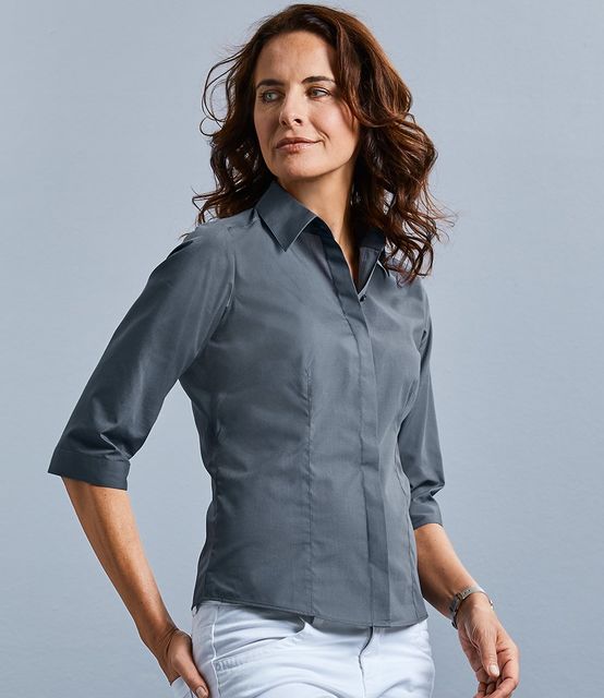 ladies black work shirt