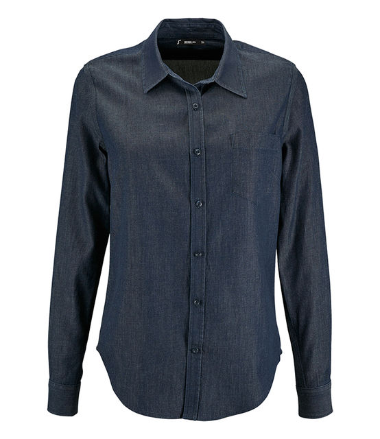SOL'S Ladies Barry Long Sleeve Denim Shirt