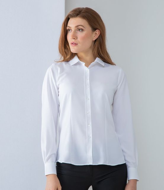 Henbury Ladies Long Sleeve Wicking Shirt