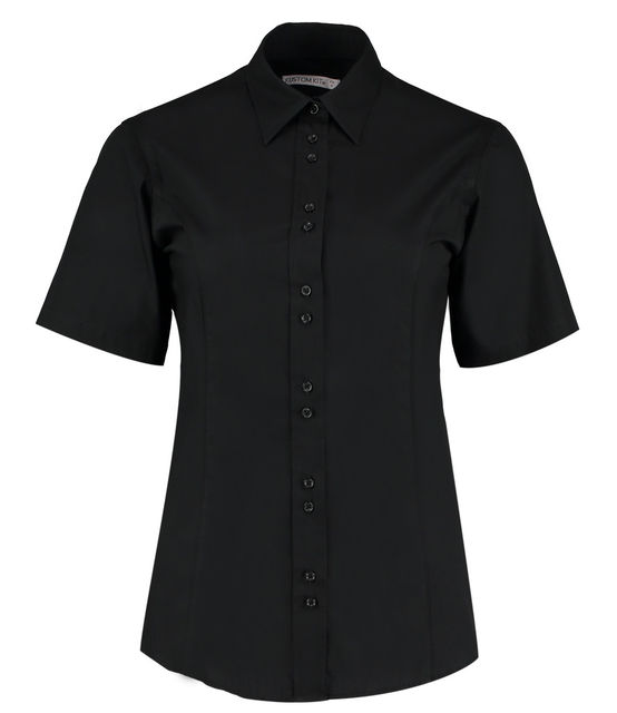 Kustom Kit Ladies Short Sleeve Tailored City Business Shirt