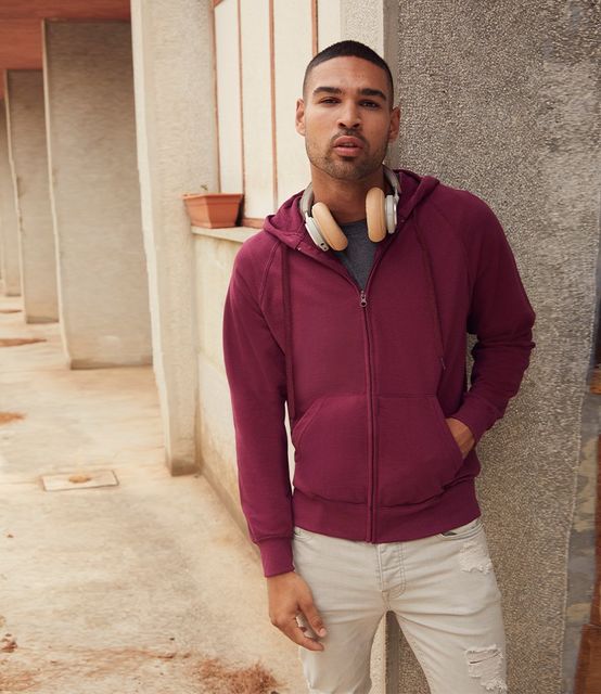 Fruit of the Loom Lightweight Zip Hooded Sweatshirt